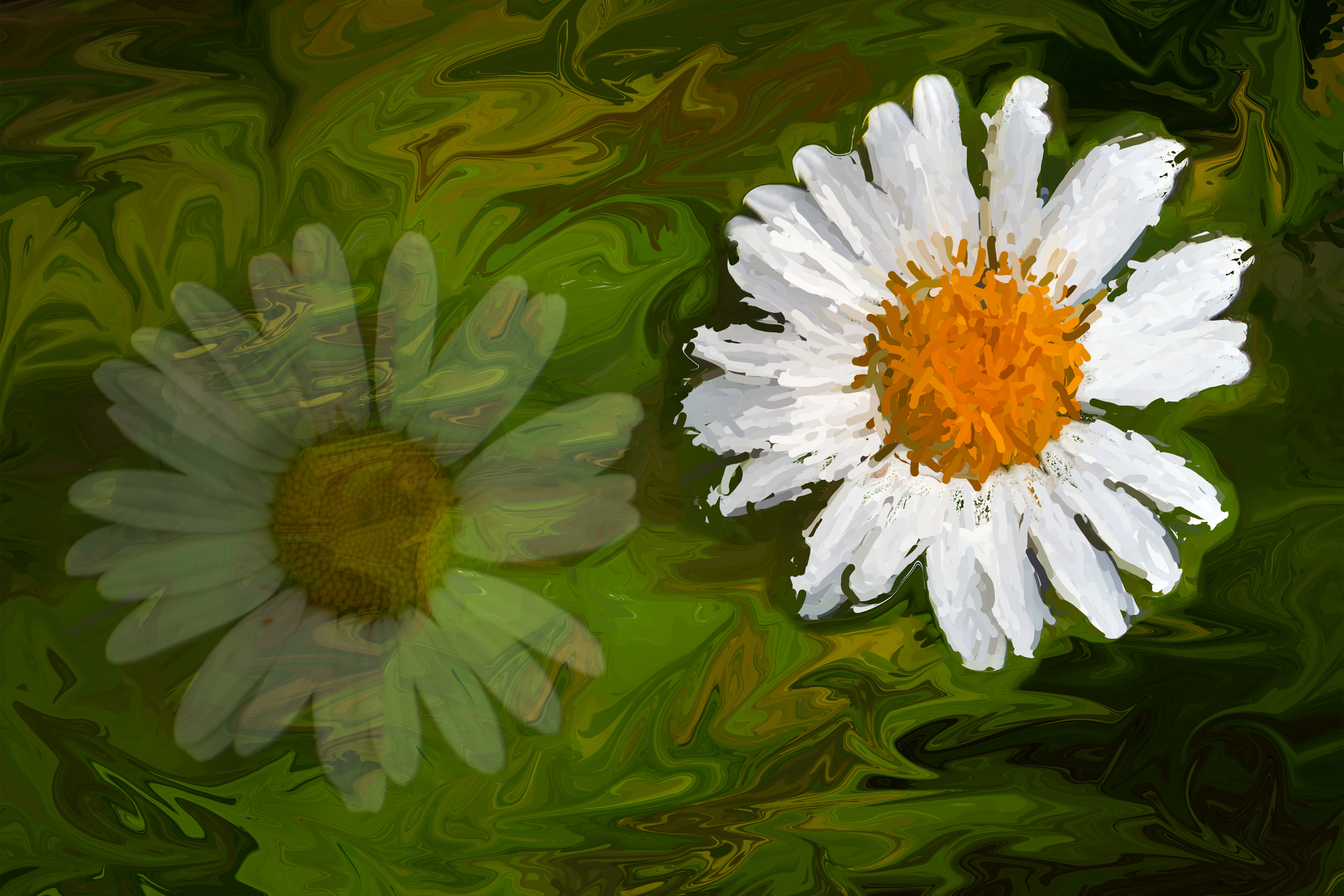 Floating Flower Reflection