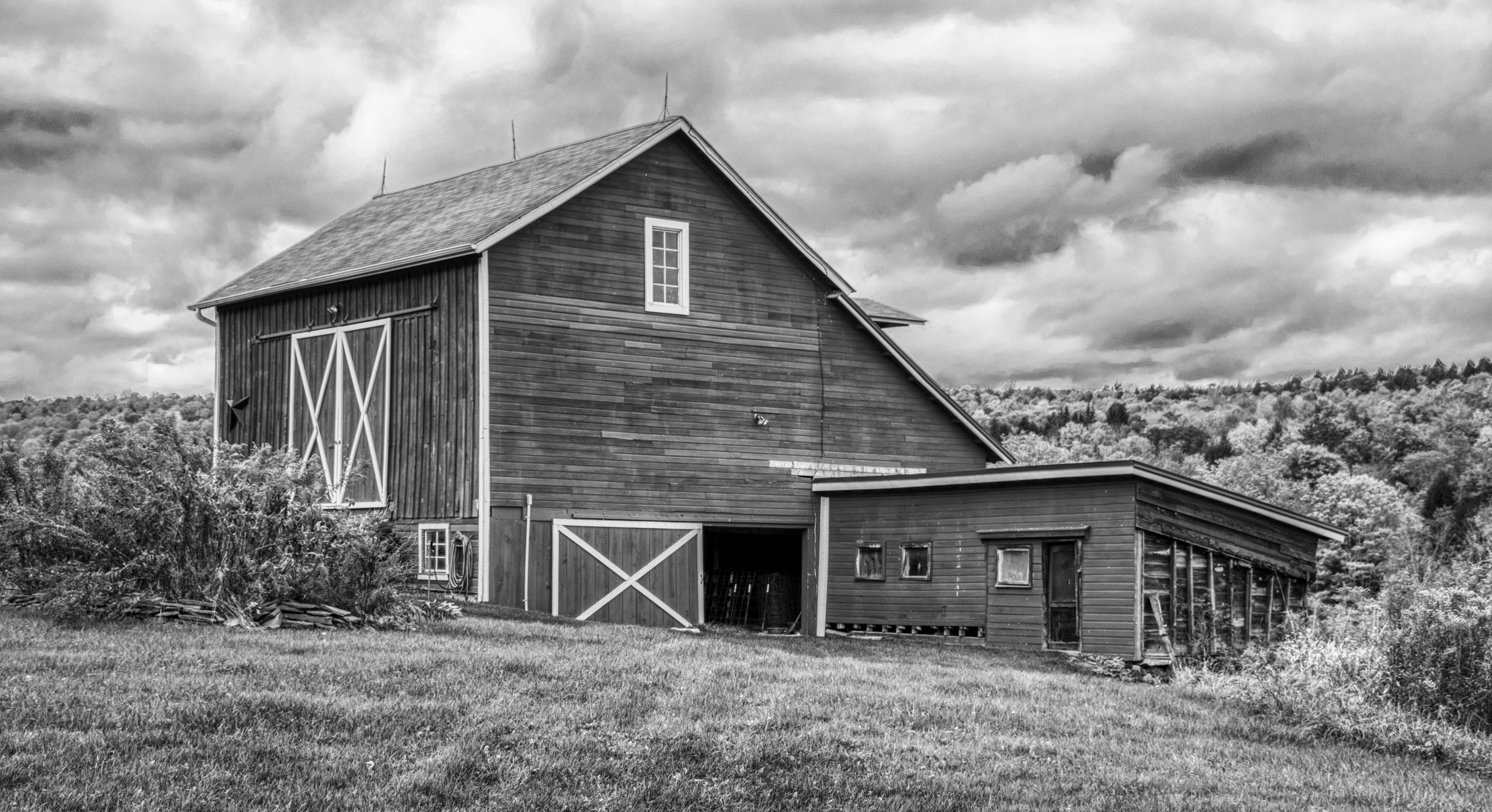 Red Barn Ouaquaga Rd B&W