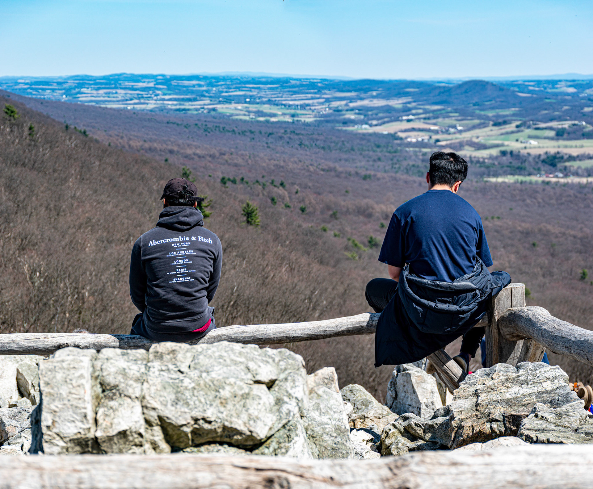 Two Young Men Enjoying the View