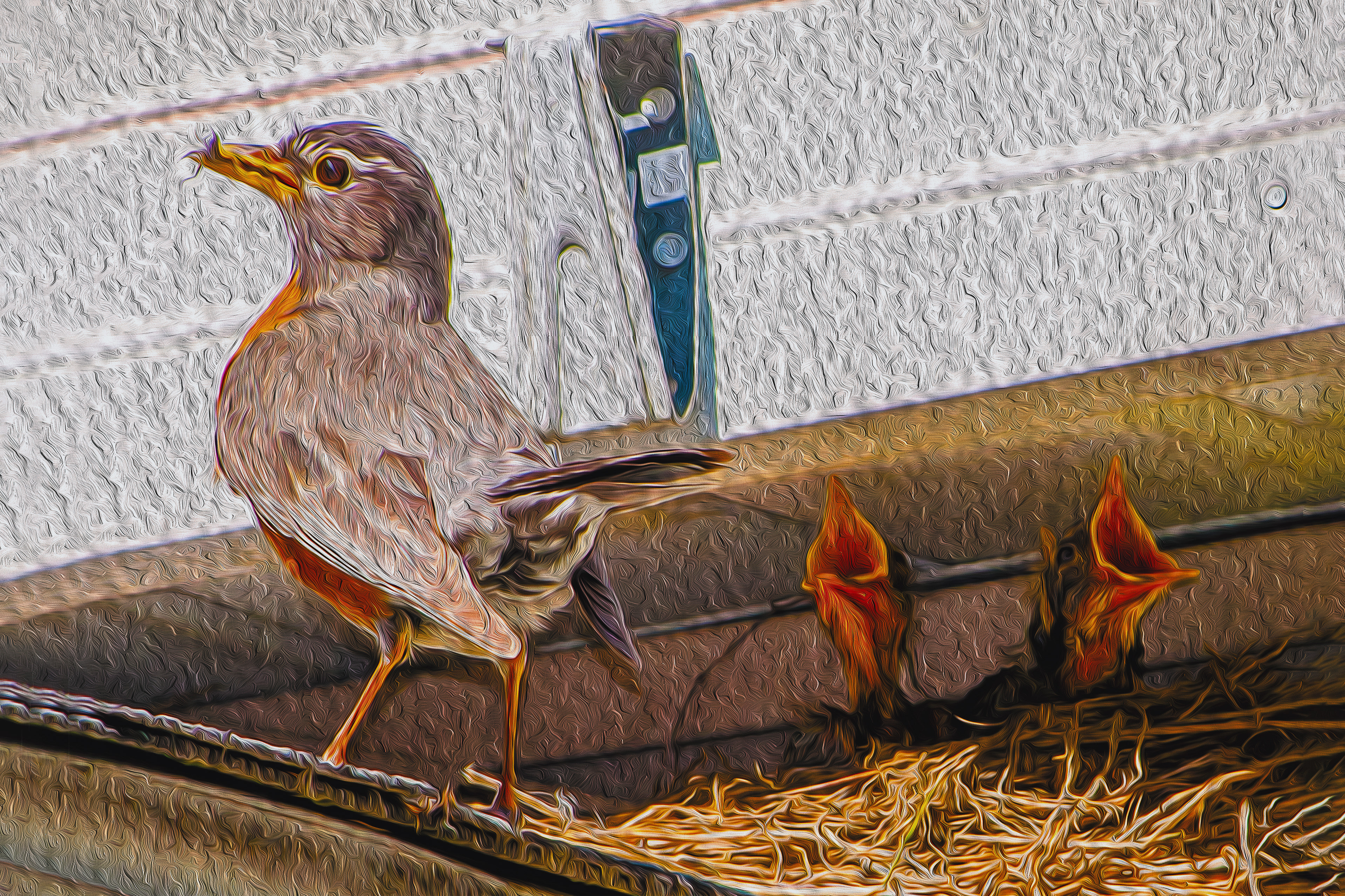 Robin Feeding Young