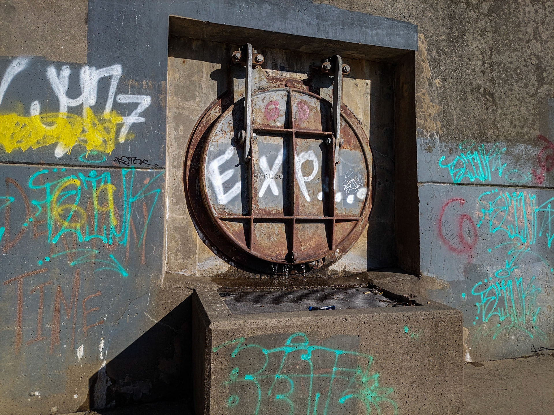 Drainage Gate on Riverwalk