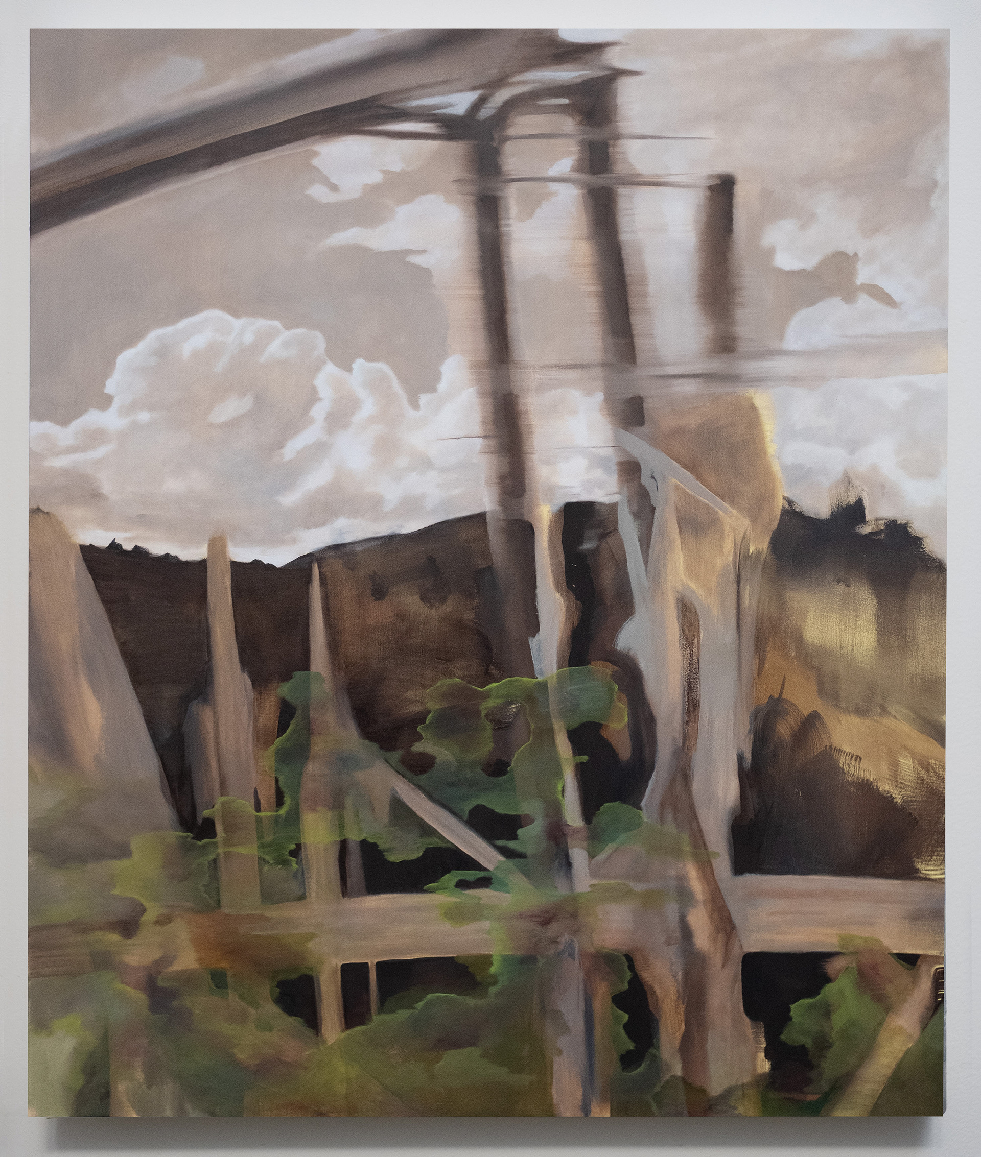 Highway Landscape, 2025, oil on canvas, 62 x 52