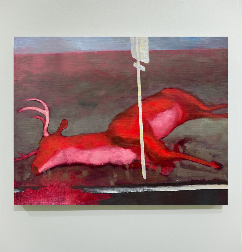 Red Deer, 2024, oil on panel, 11 x 14 in