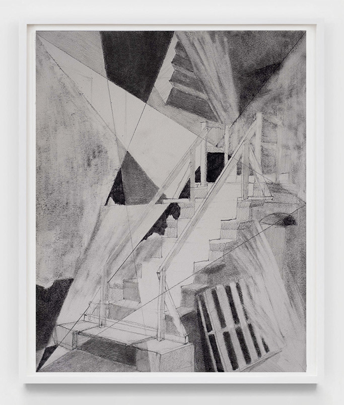 Structure III, 2025 graphite on paper, 10 x 8in