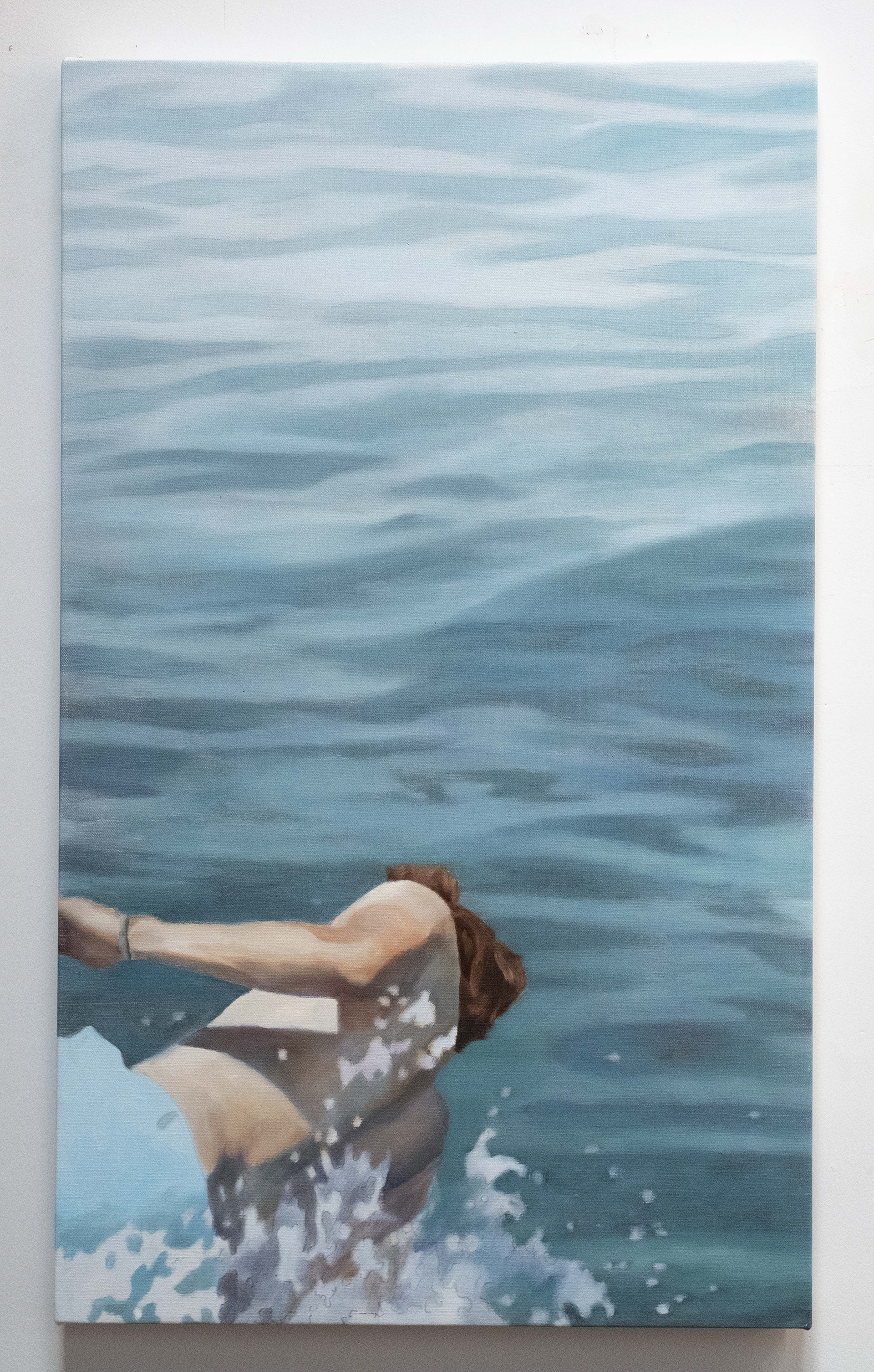 Self Portrait, 2026, oil on linen, 30 x 18 in