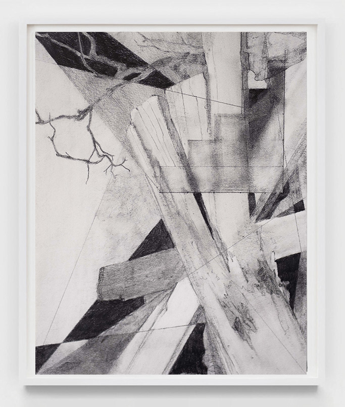 Structure II, 2025 graphite on paper, 10 x 8in