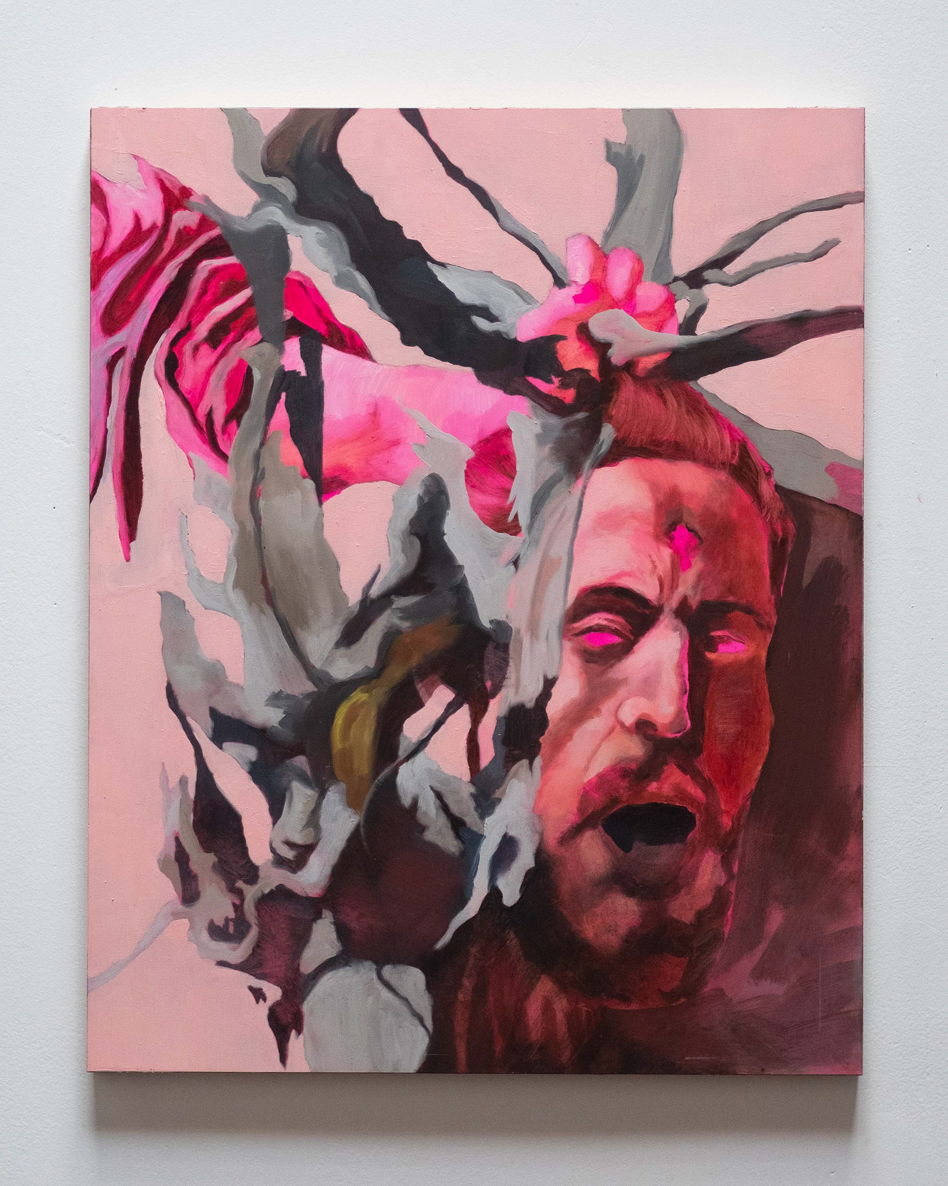 Broken Branches, 2024, oil on panel, 20 x 16 in
