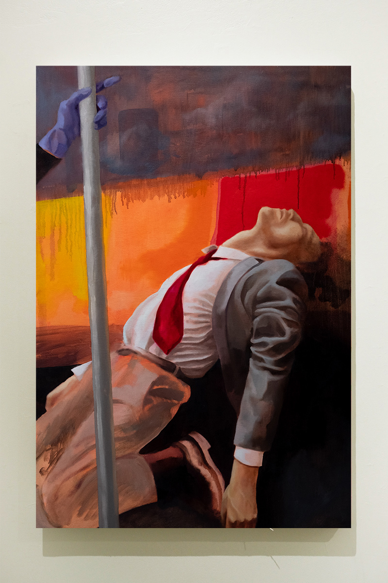 Night Shift, 2023, oil on canvas, 38 x 26 in