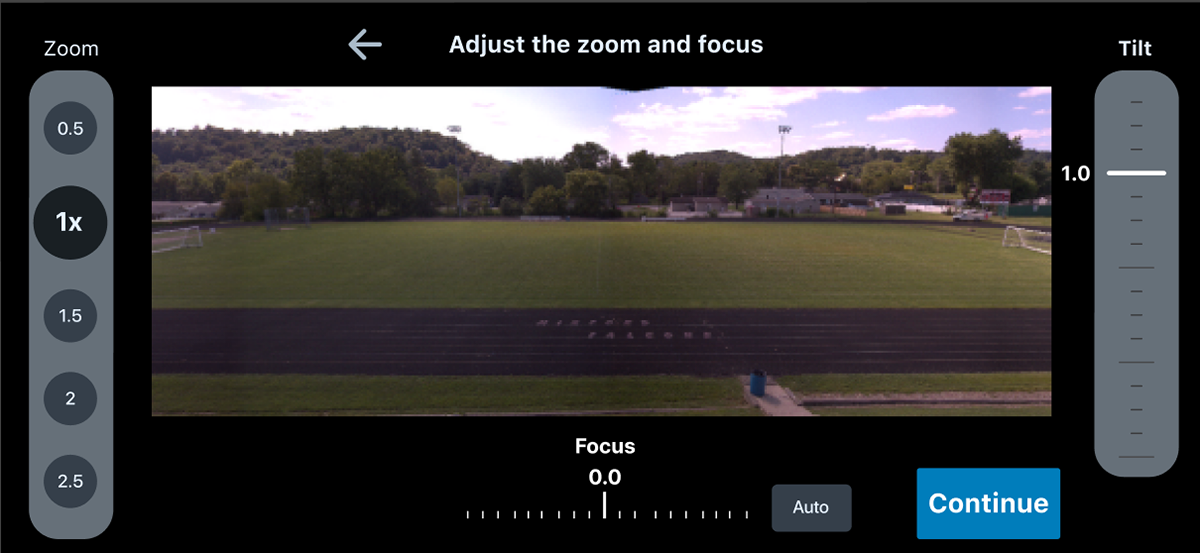 Feedback: tilt and zoom buttons
