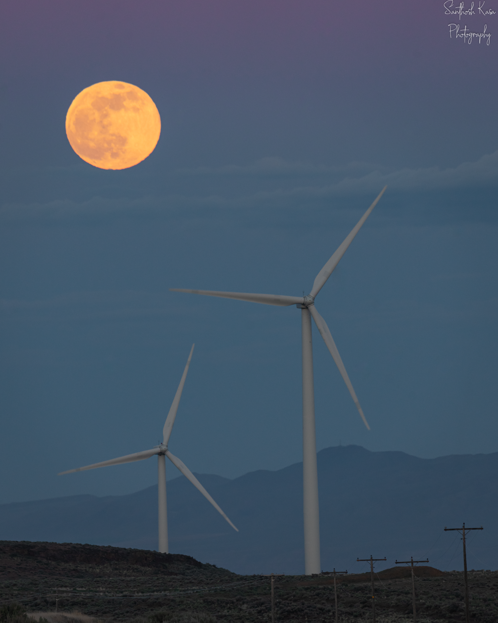 Moon rise from eastern WA
