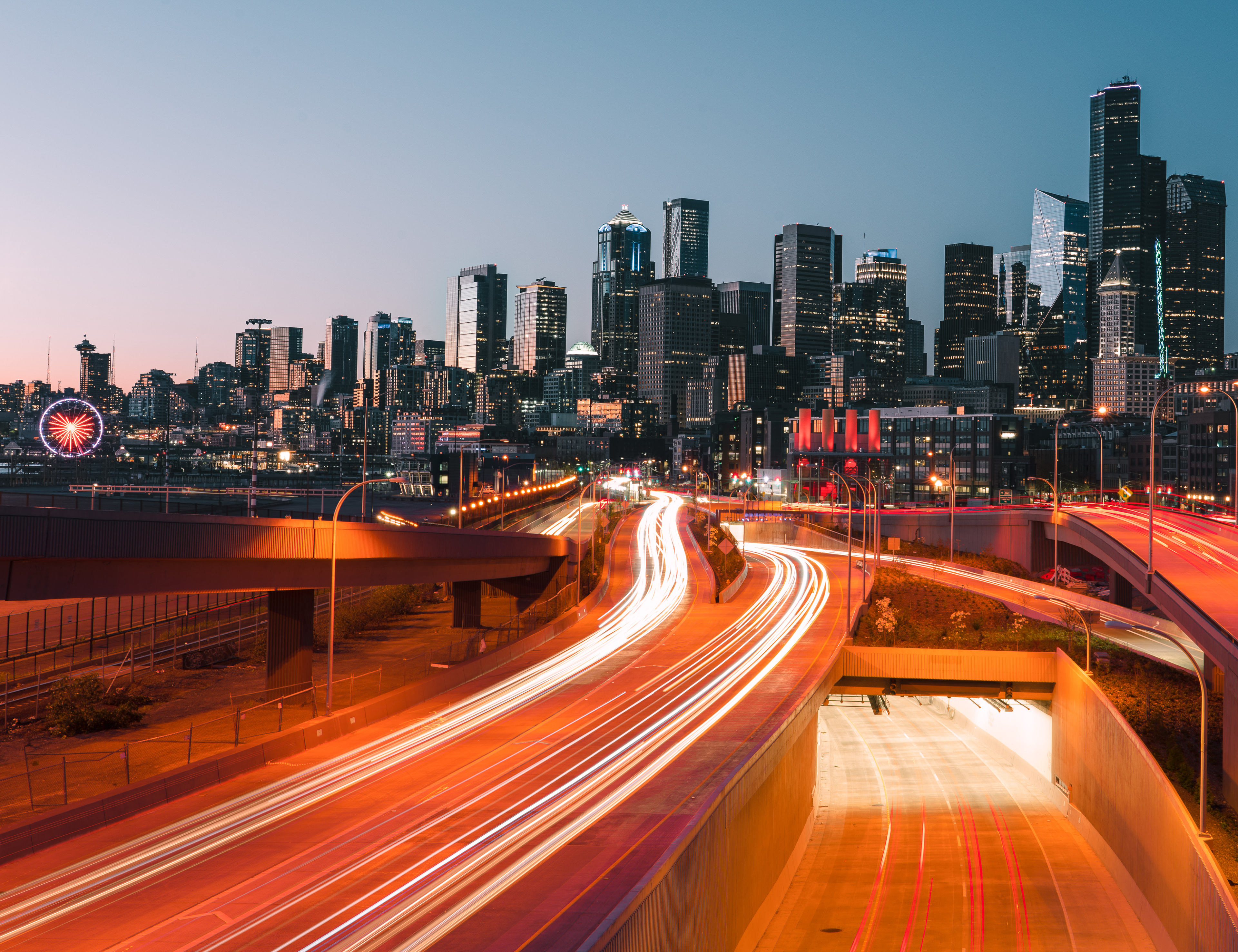 Timelapse of Seattle on Summer Evening