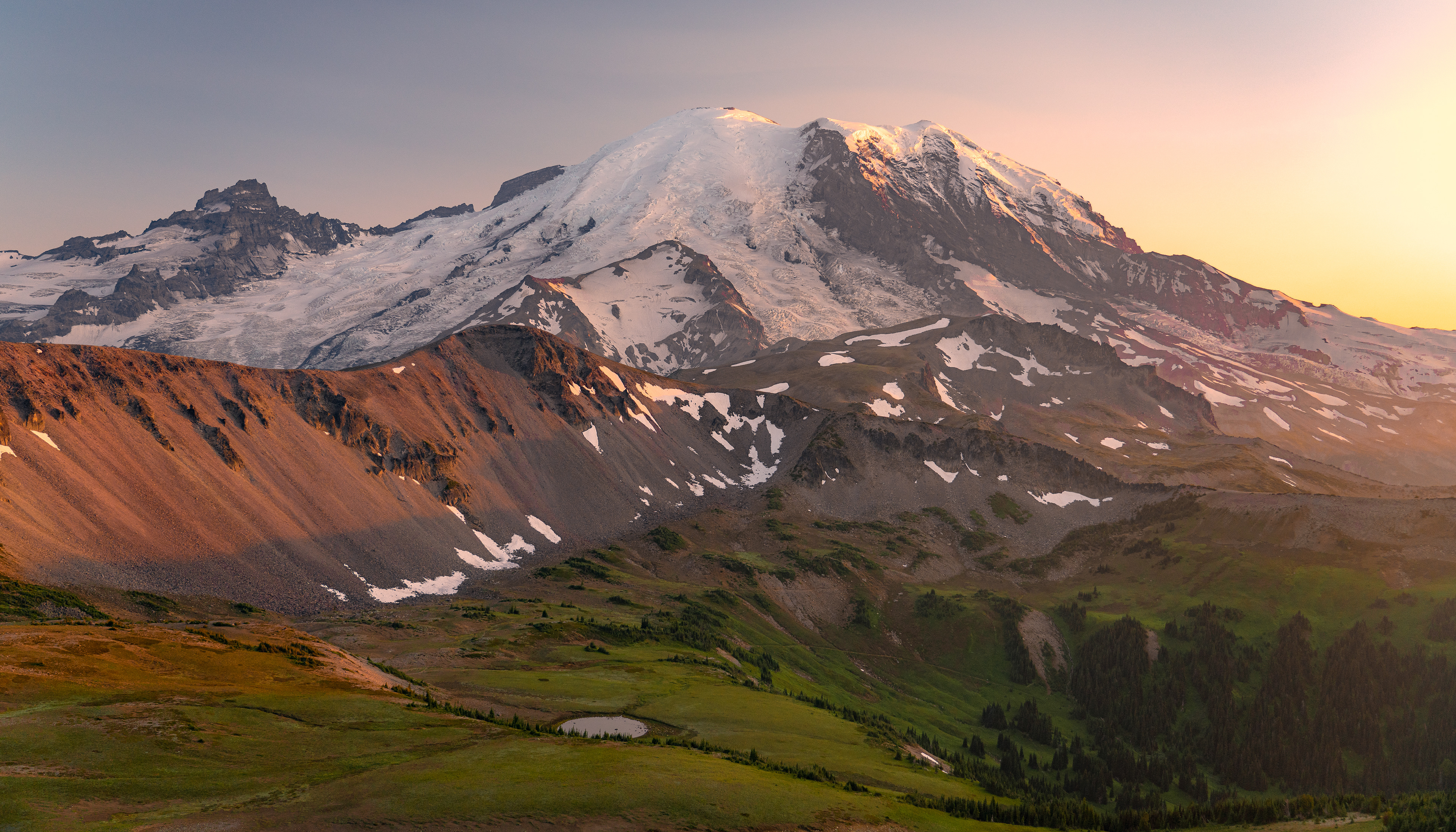 Evening glow on Mt. Rainier