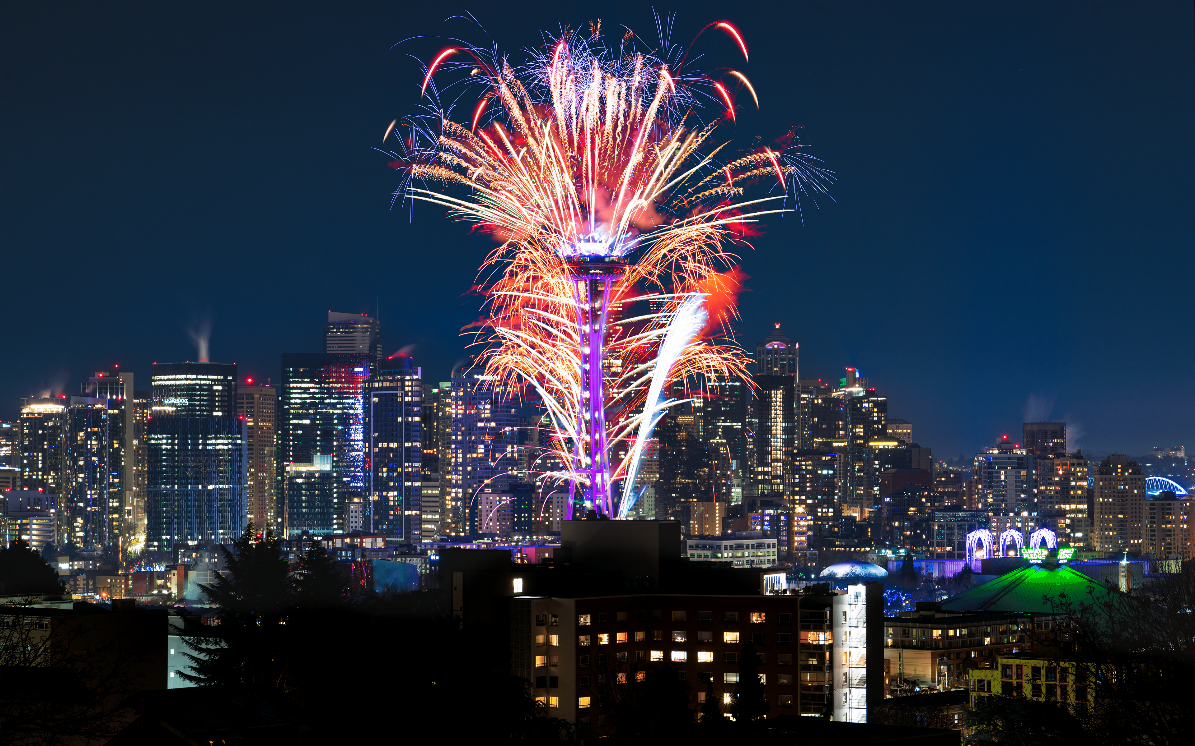 NYE Fireworks in Seattle