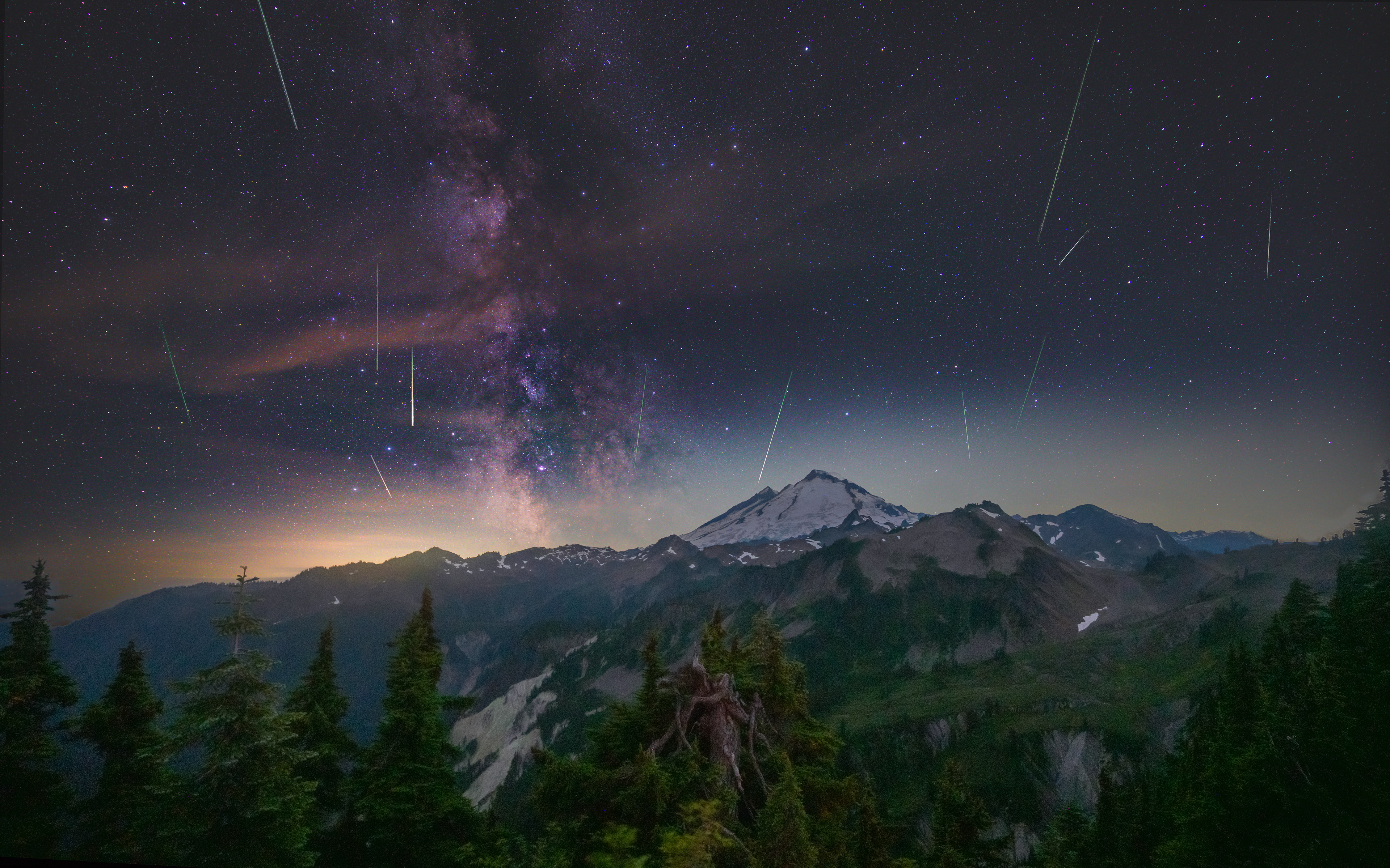 Perseids Meteor shower at Mt. Baker