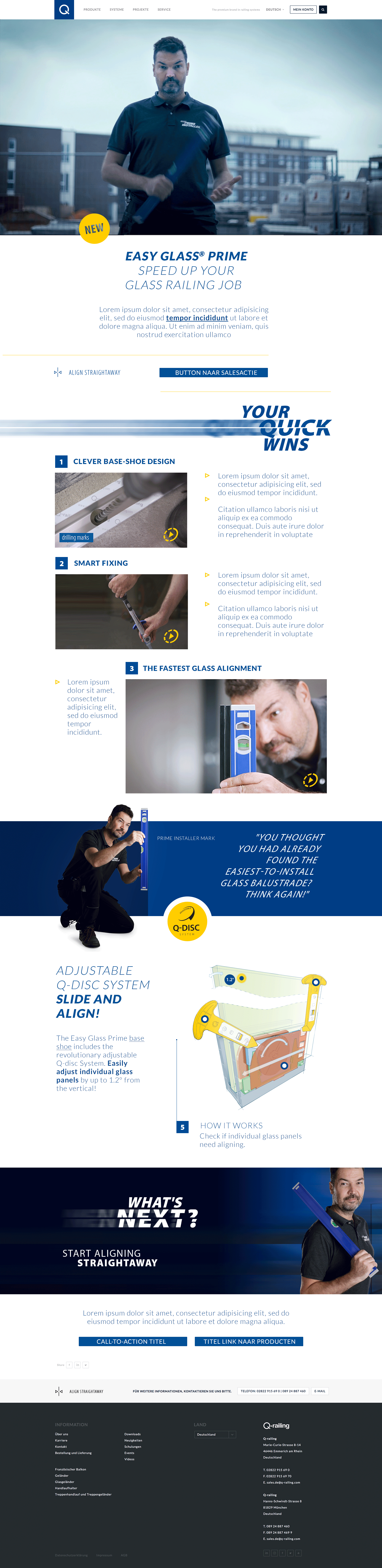 Webdesign | Easy Glass Prime Campaign