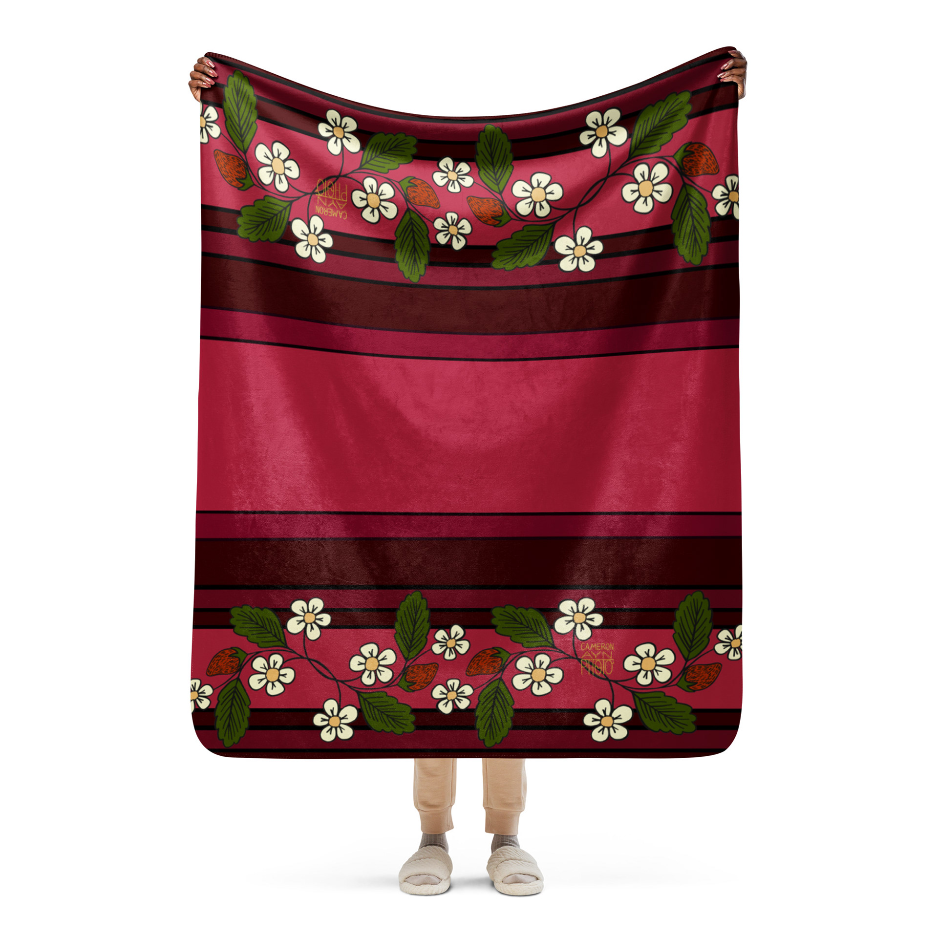 Strawberry Sherpa Blanket