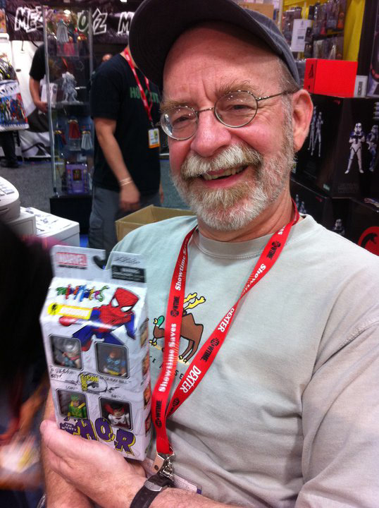 Artist Walter Simonson with Thor Stormbreaker Minimates