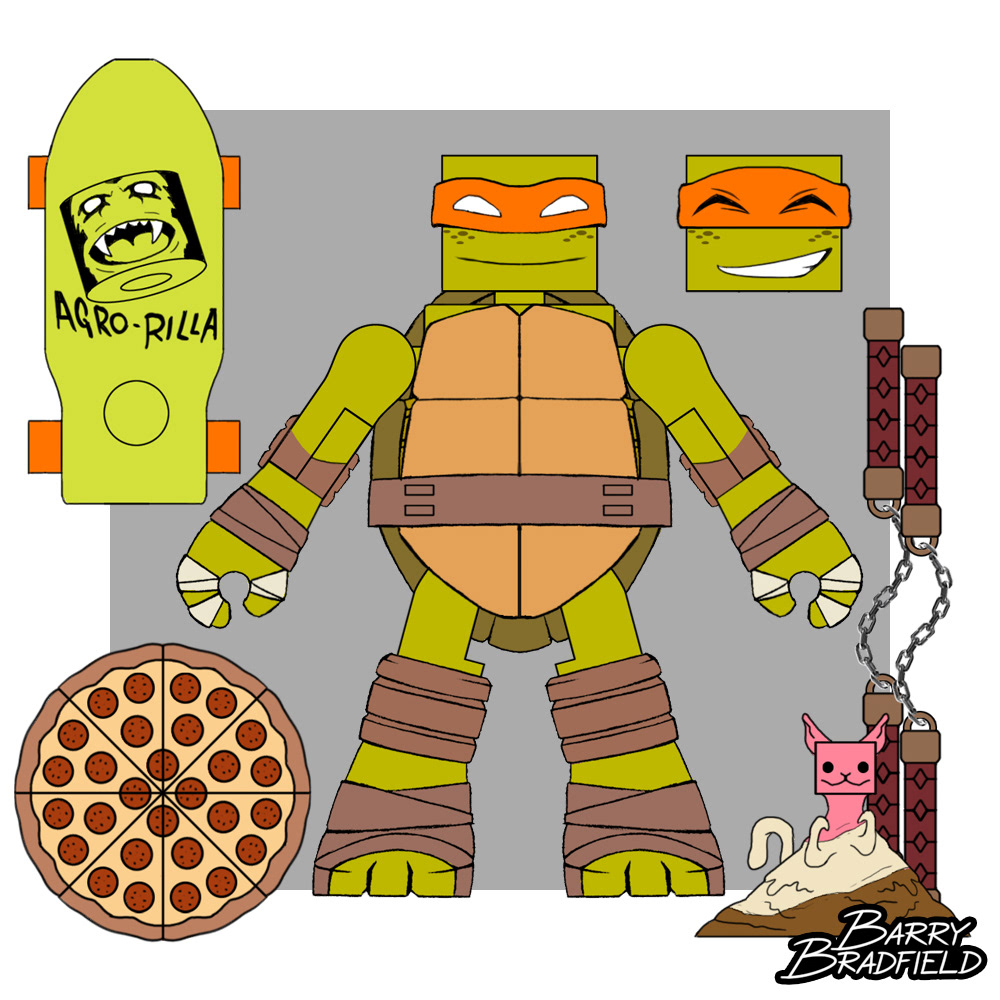 Sewer Gear Michelangelo | Teenage Mutant Ninja Turtles [Nickelodeon] Wave 2