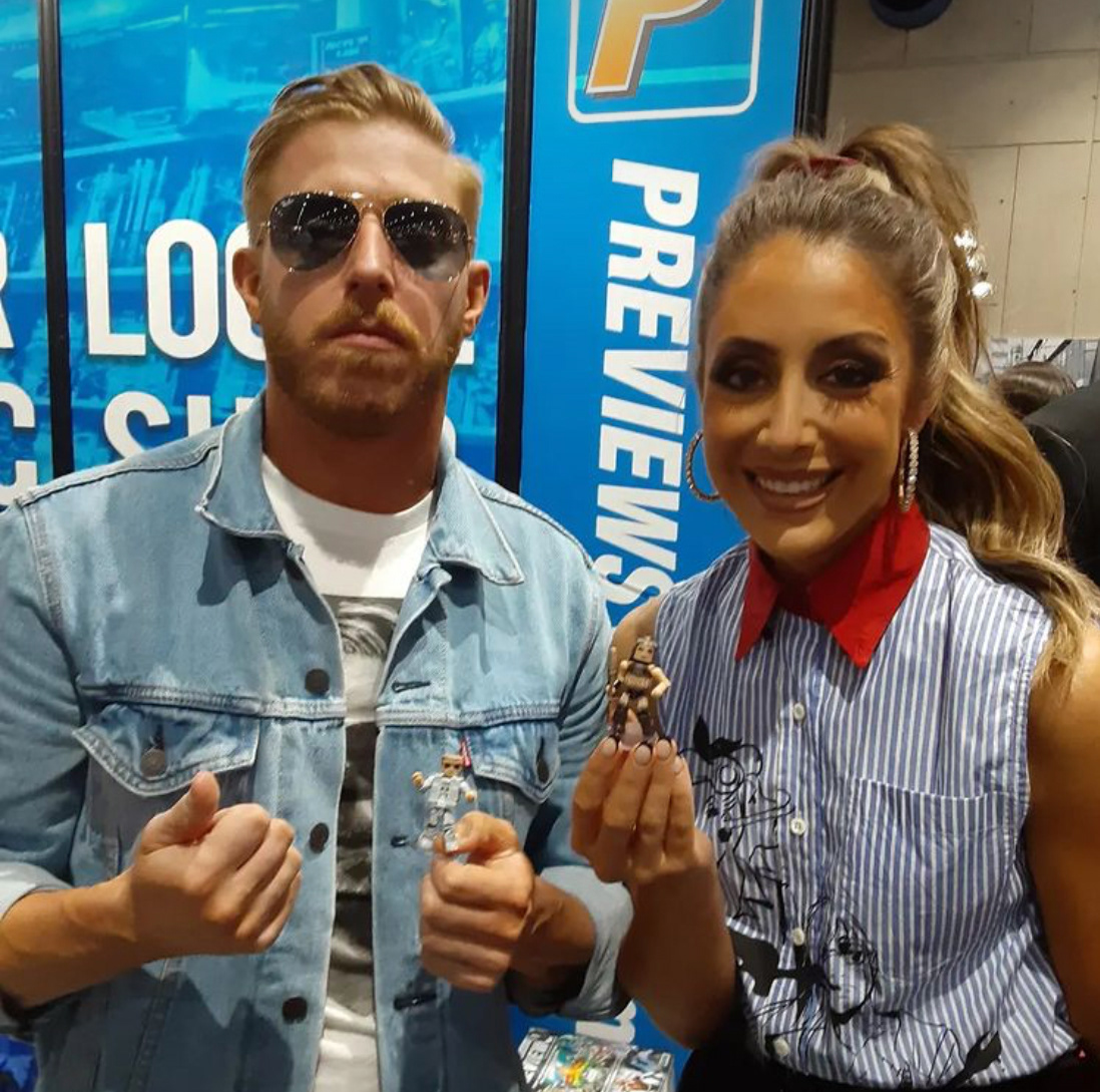 AEW's Orange Cassidy and Britt Baker with their Minimates