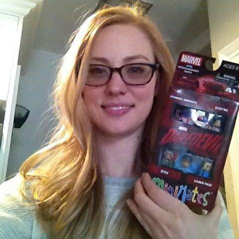 Deborah Ann Woll with her Marvel's Daredevil Minimates