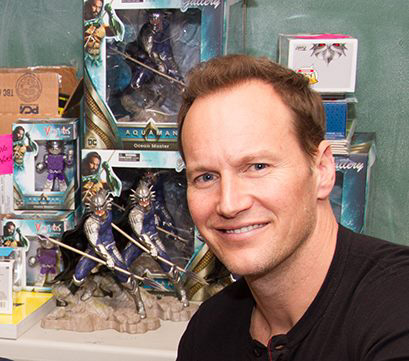 Patrick Wilson with his DC's Aquaman Vinimates