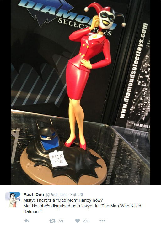 Paul Dini Tweets about the DC Gallery PVC "Man Who Killed Batman" Harley Quinn