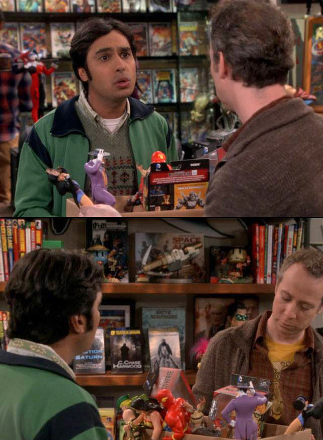 DC Gallery PVC Zatanna and Joker Statues on The Big Bang Theory Season 10, Episode 17 "The Comic-Con Conundrum"