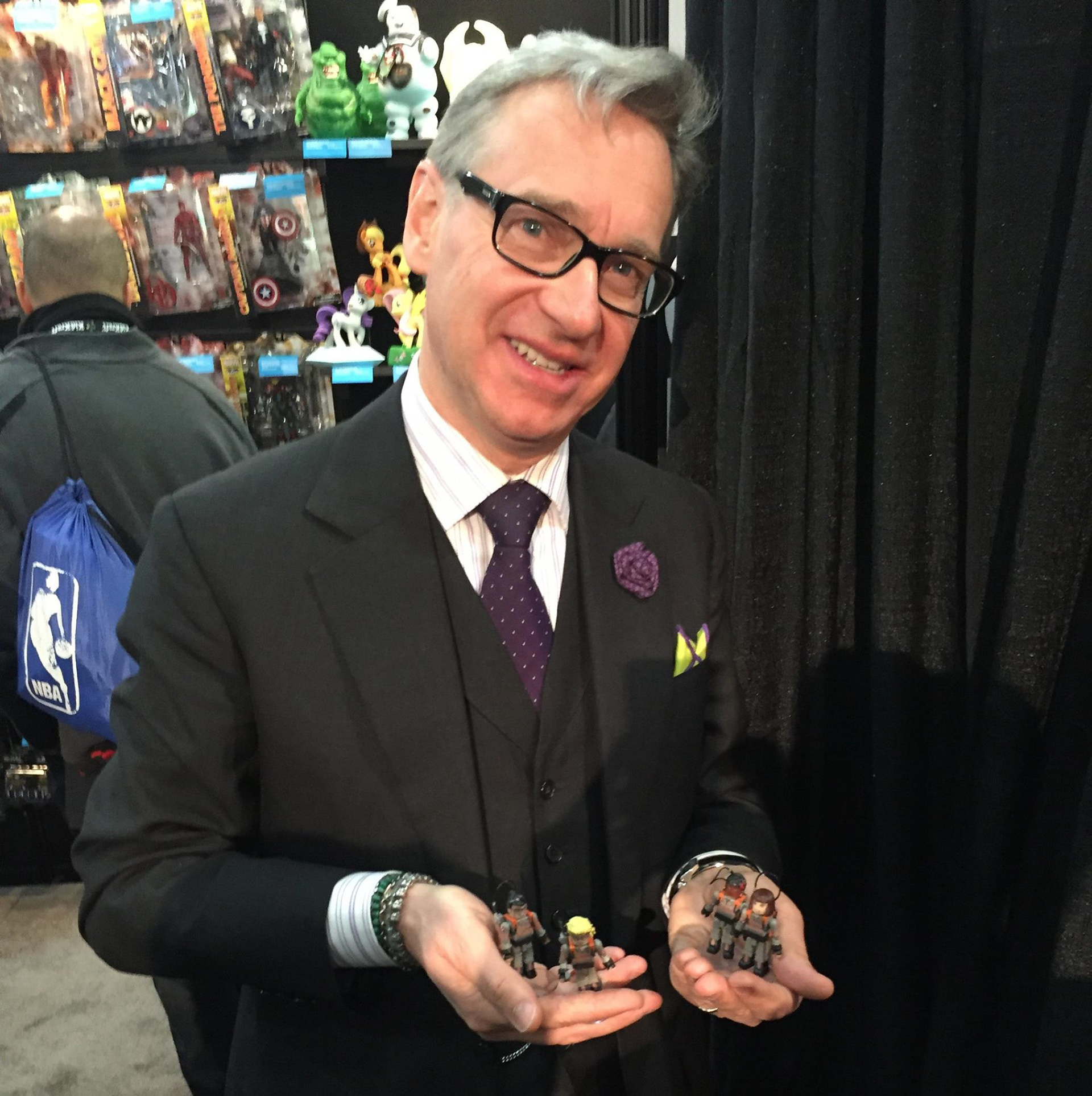 Director Paul Feig with Ghostbusters Minimates