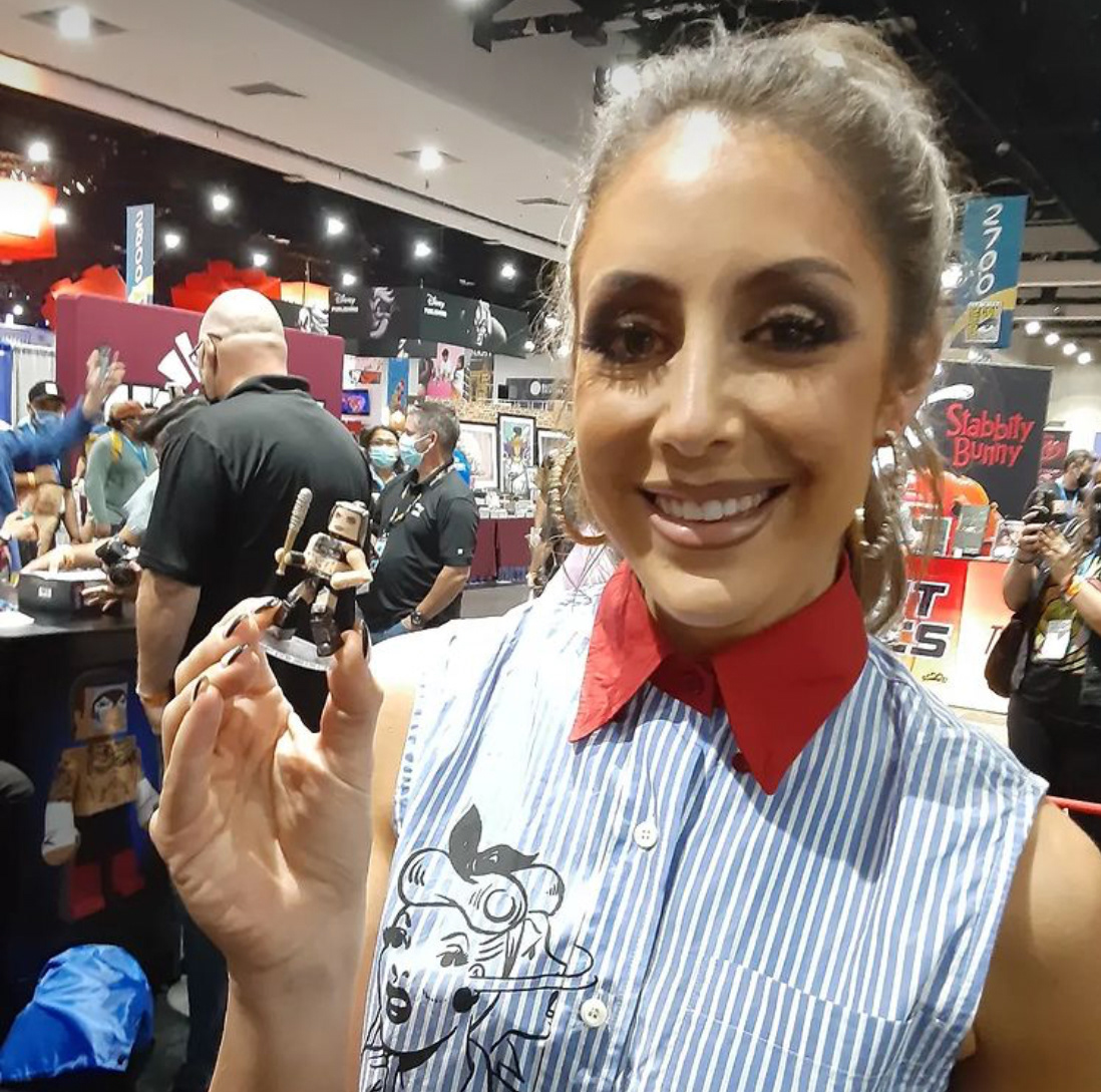 AEW's Britt Baker with her Minimate.