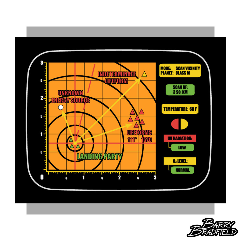 Science Tricorder Screen Graphic | Star Trek The Original Series