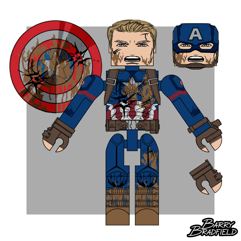 Battle Damaged Captain America | Marvel Captain America Civil War