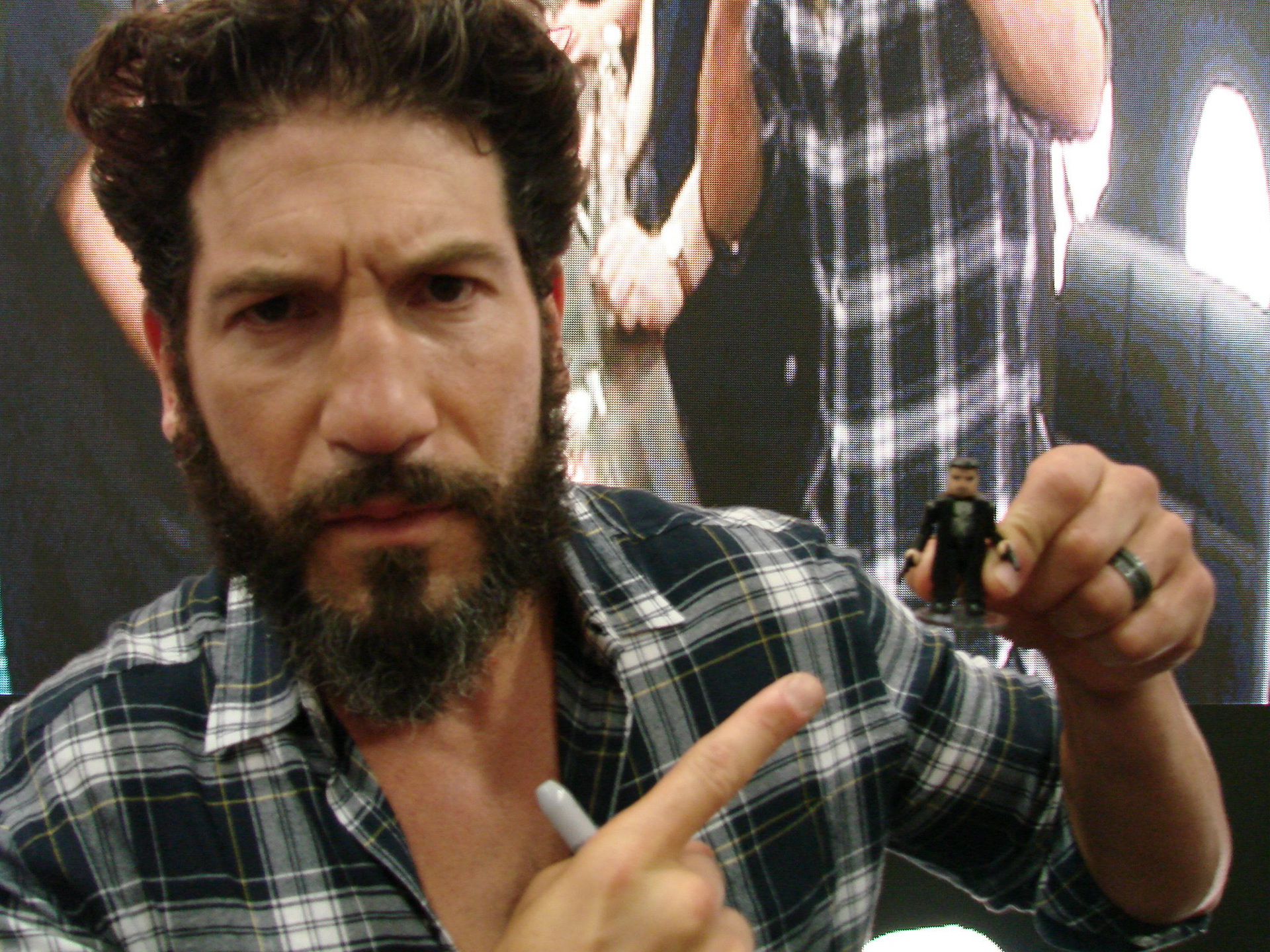 Jon Bernthal with his Marvel's Punisher Minimate