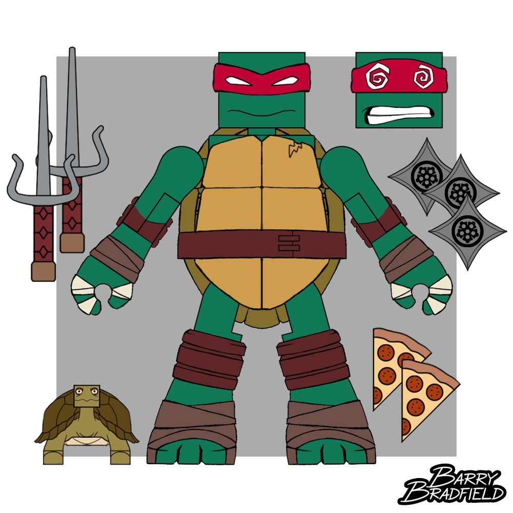 Sewer Gear Raphael | Teenage Mutant Ninja Turtles [Nickelodeon] Wave 2
