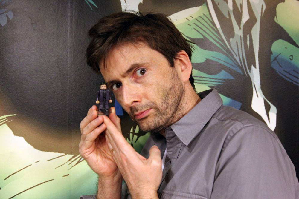 David Tennant with his Marvel's Jessica Jones Kilgrave Minimate