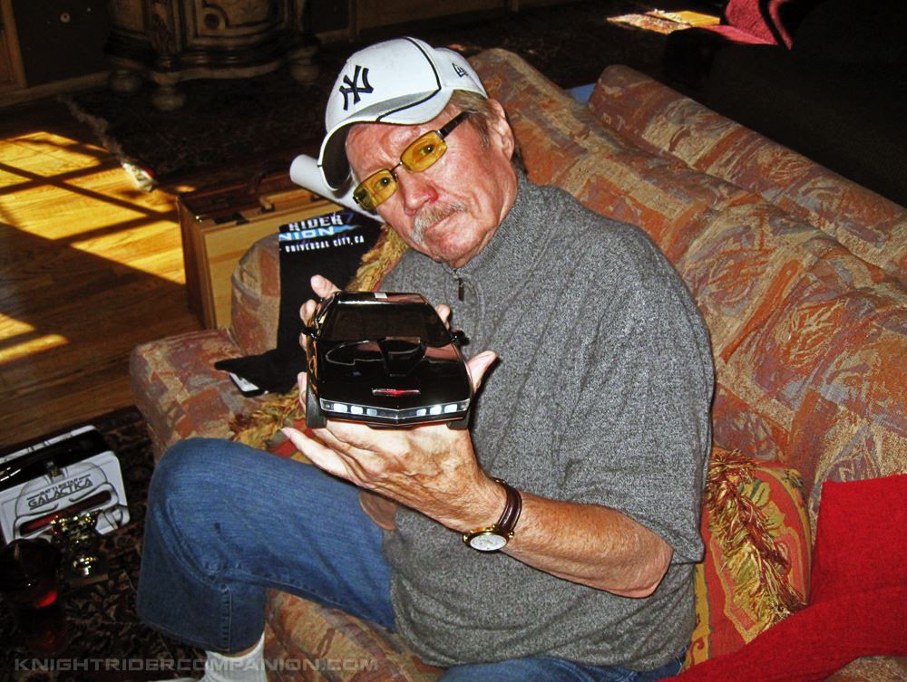 Knight Rider creator Glen Larson with KITT 1:18 Scale Car