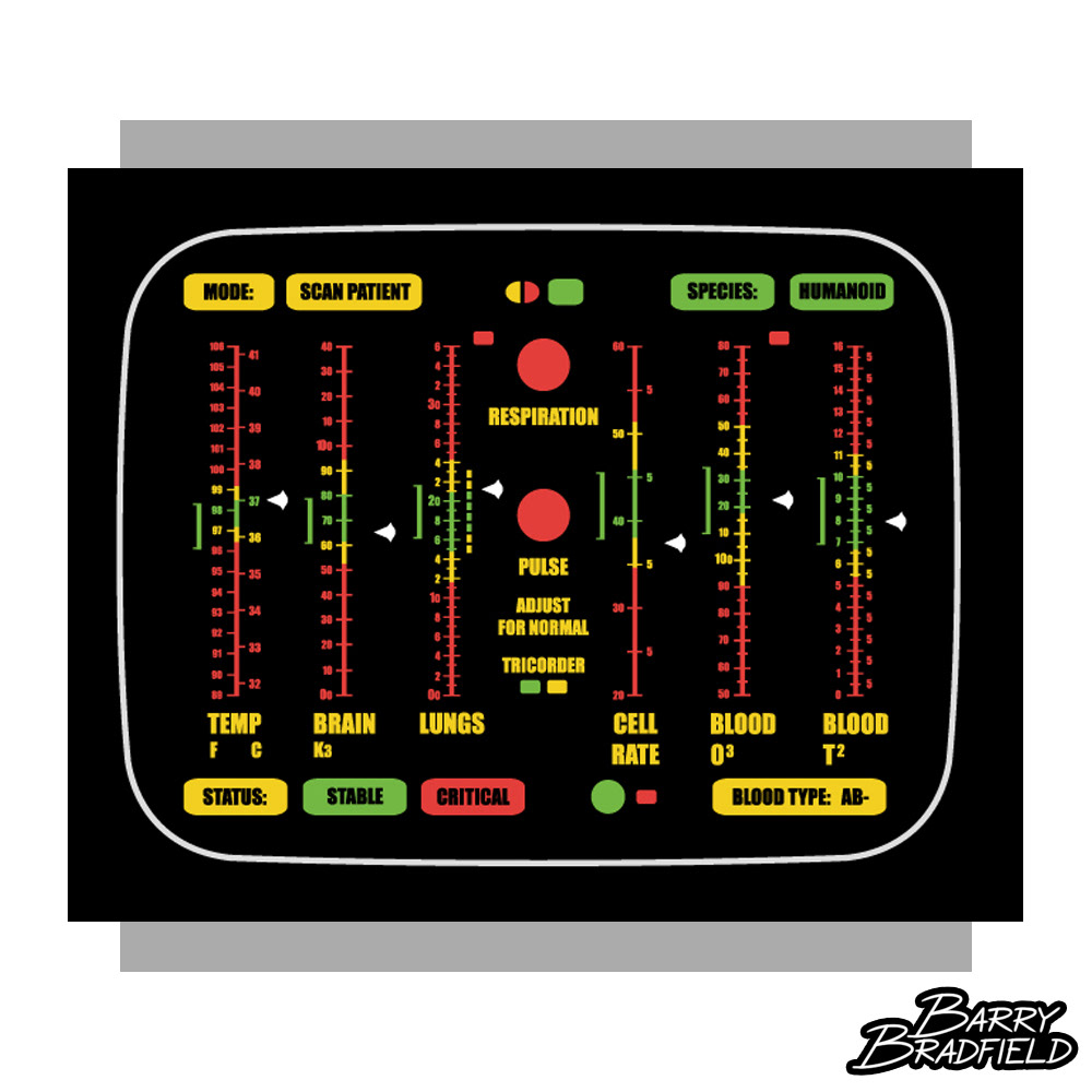 Medical Tricorder Screen Graphic | Star Trek The Original Series