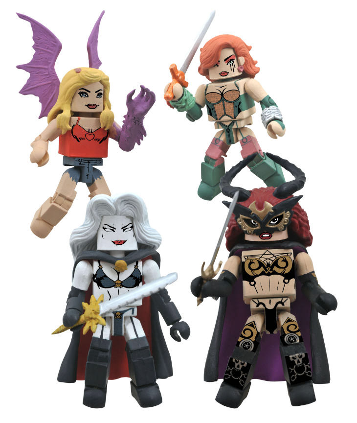 Femme Fatales Wave 1. Design Elements, Colour, Tampo, Sculpt Direction.