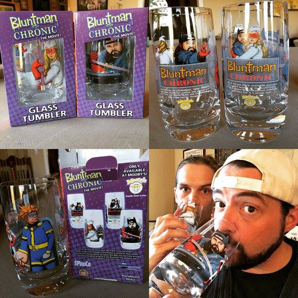 Kevin Smith and Jason Mewes with Bluntman and Chronic Tumblers