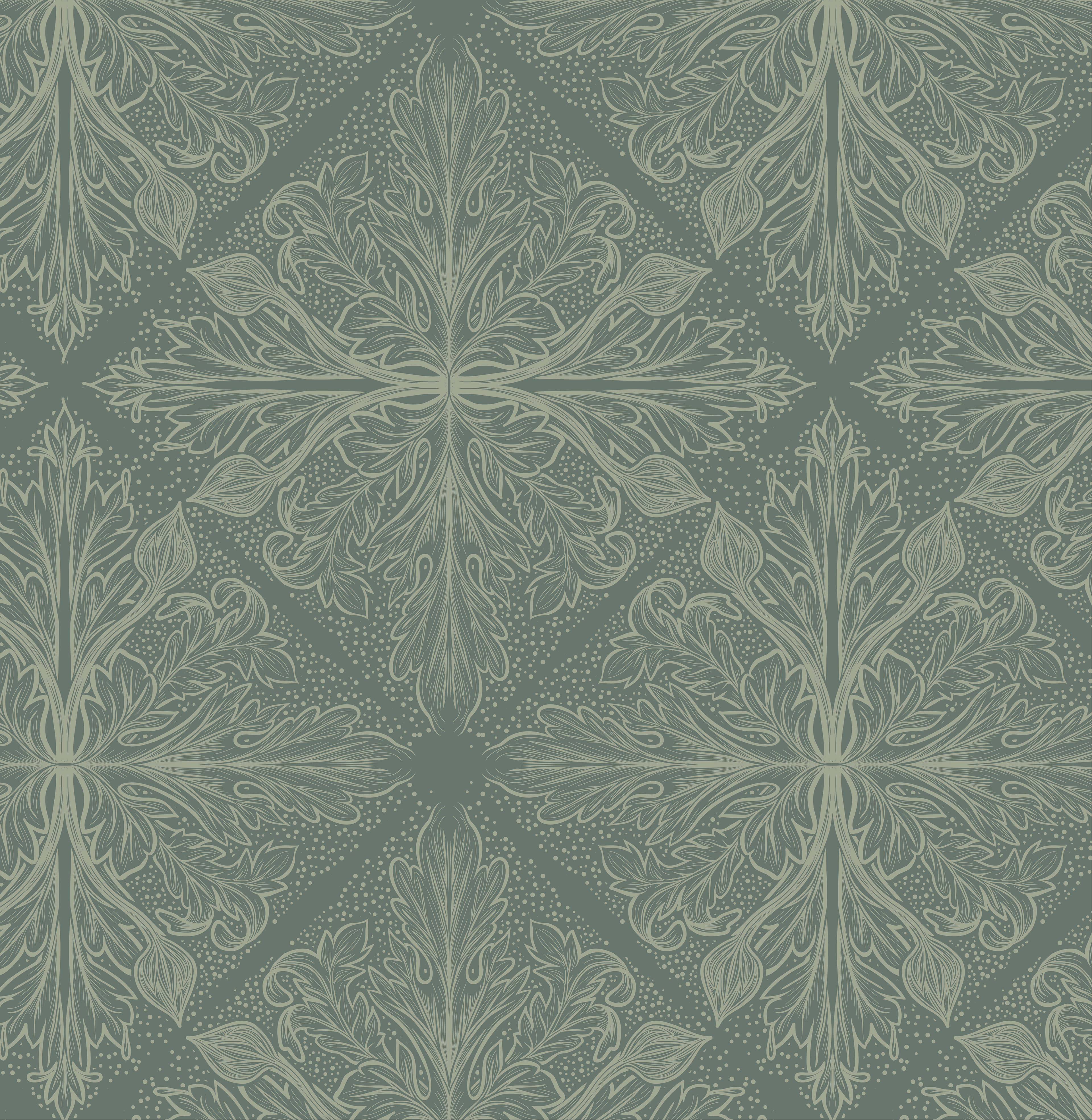 Ranunculus Tile - Aesthetic Green