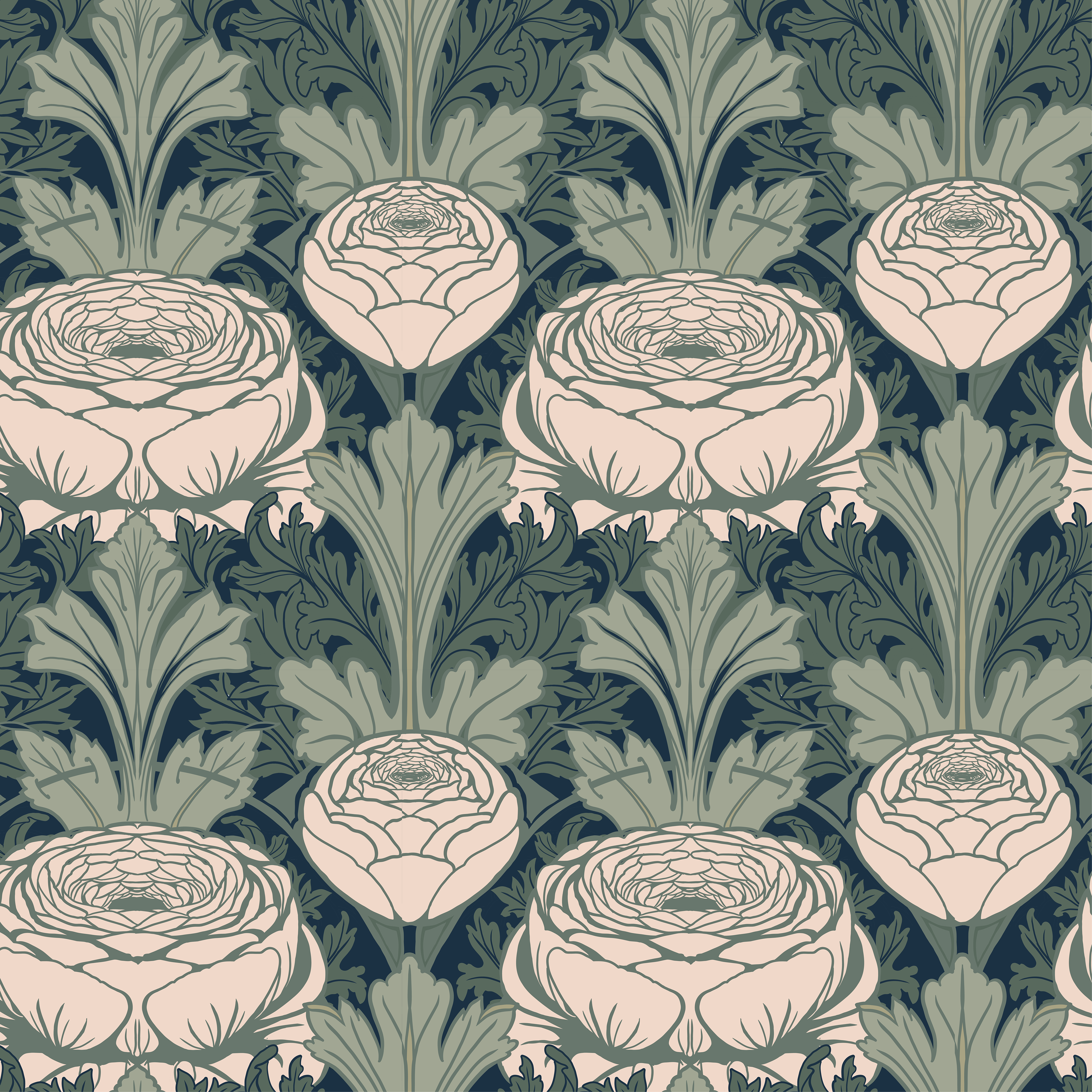 Ranunculus - Aesthetic Green