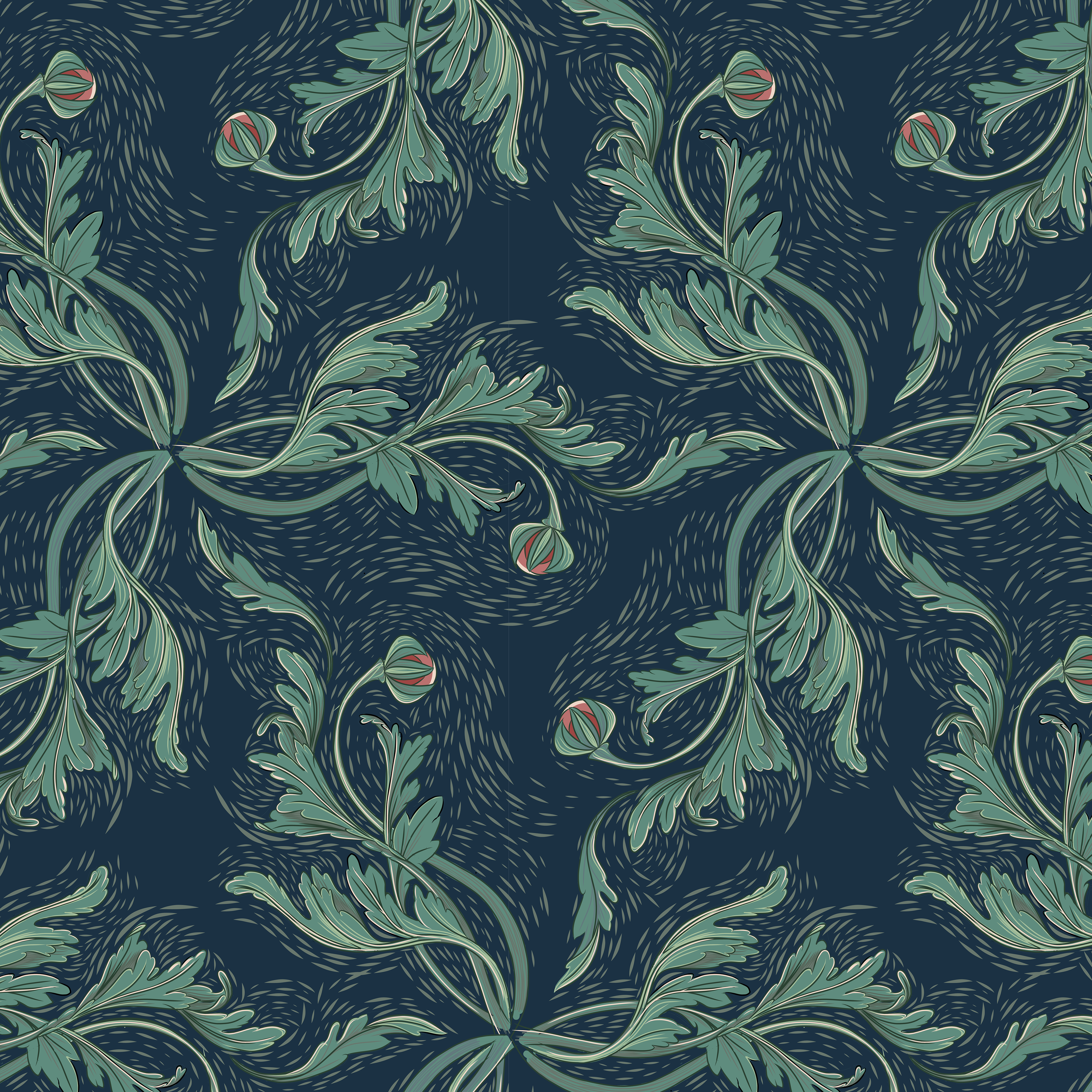 Trinary Floret - Aesthetic Green