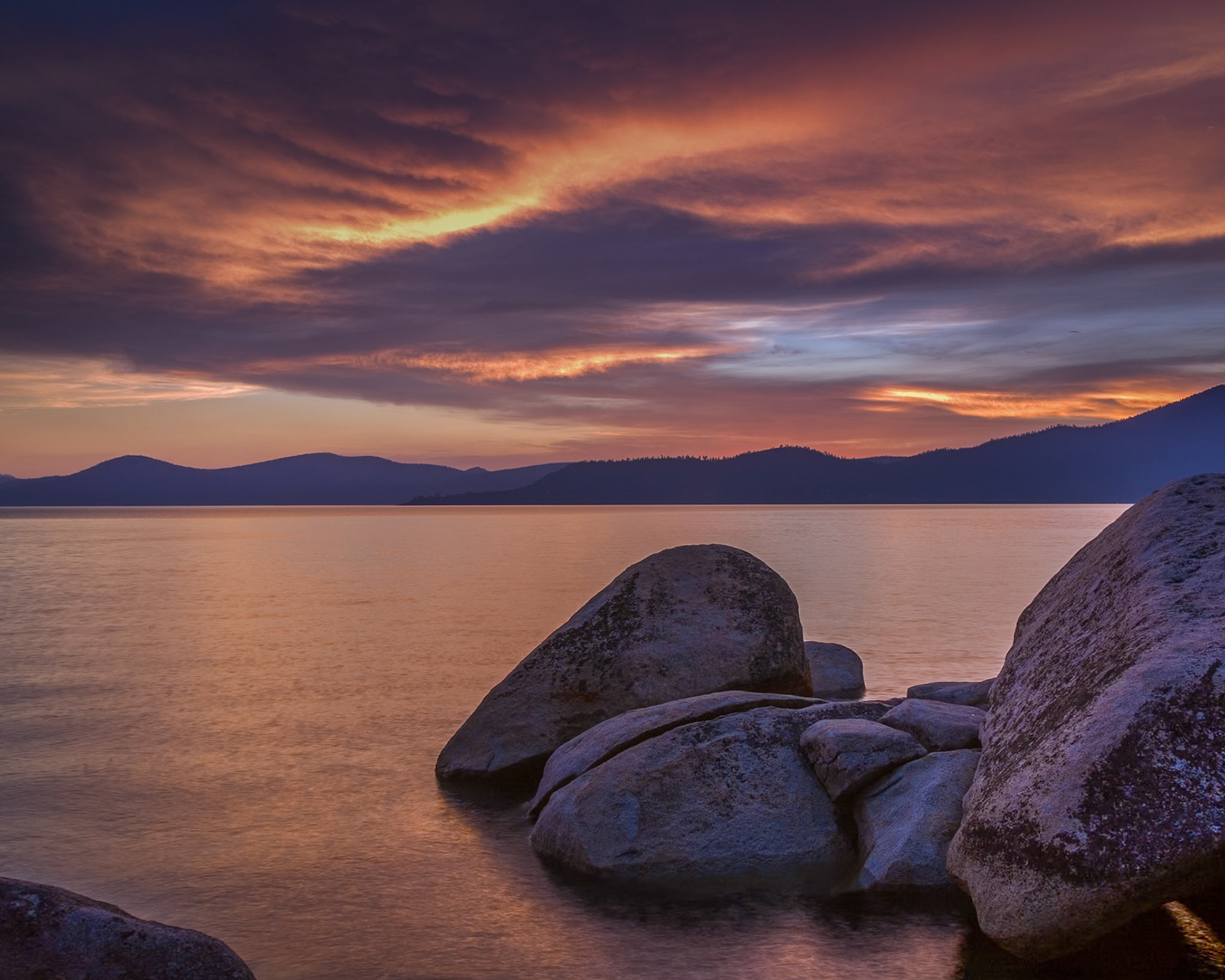 Lake Tahoe Sunset from north shore