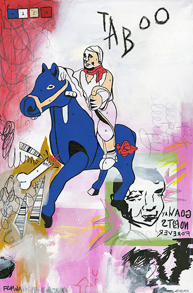 Taboo, Mixed media, 24'' x 36'', 2023