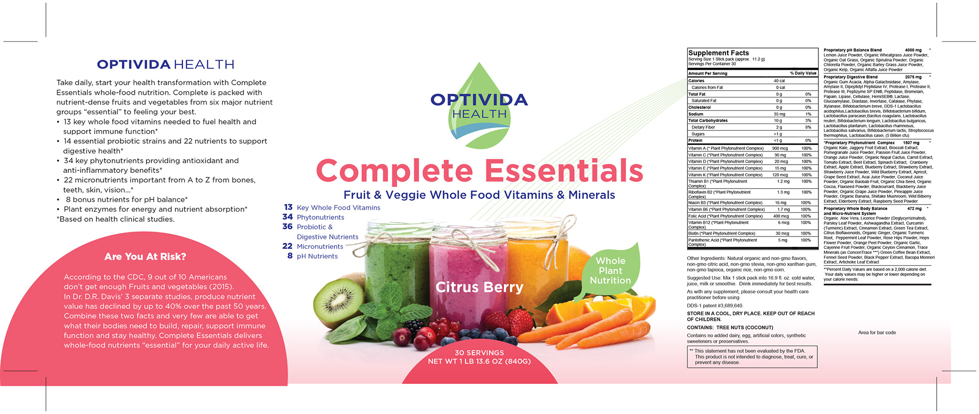 Optiveda packaging artwork