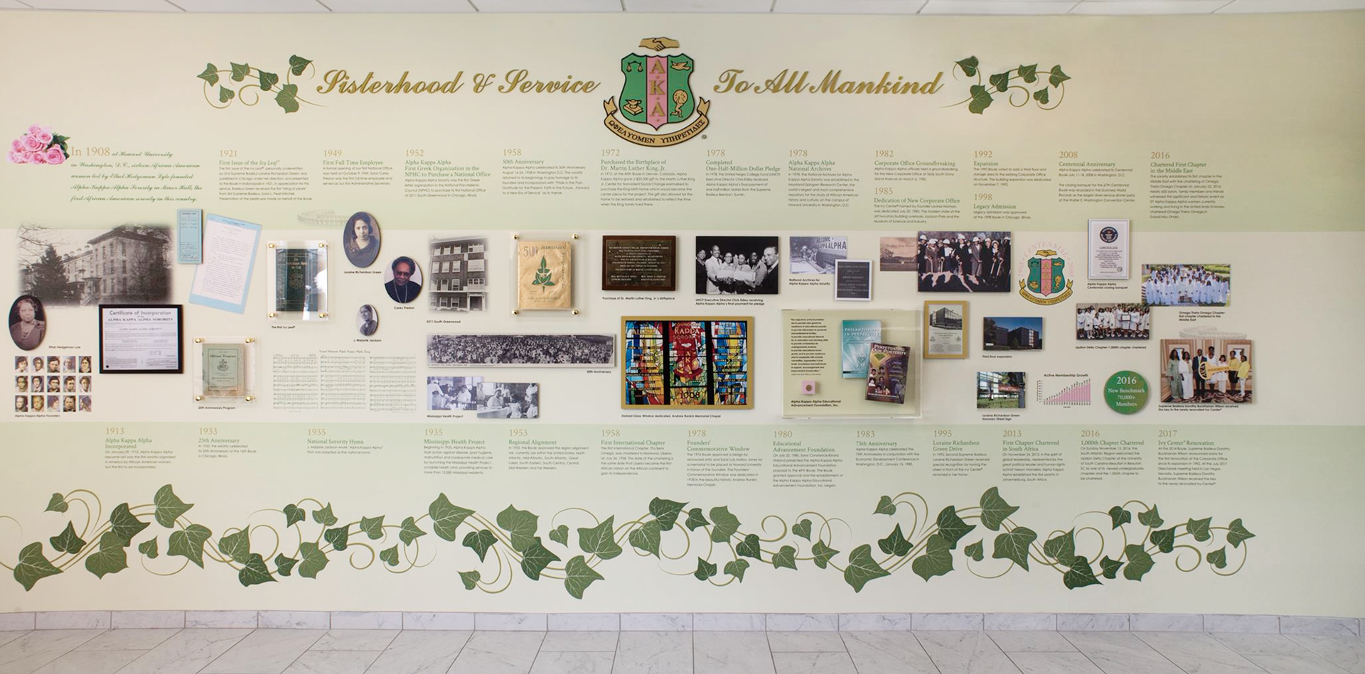 AKA Sorority History Wall