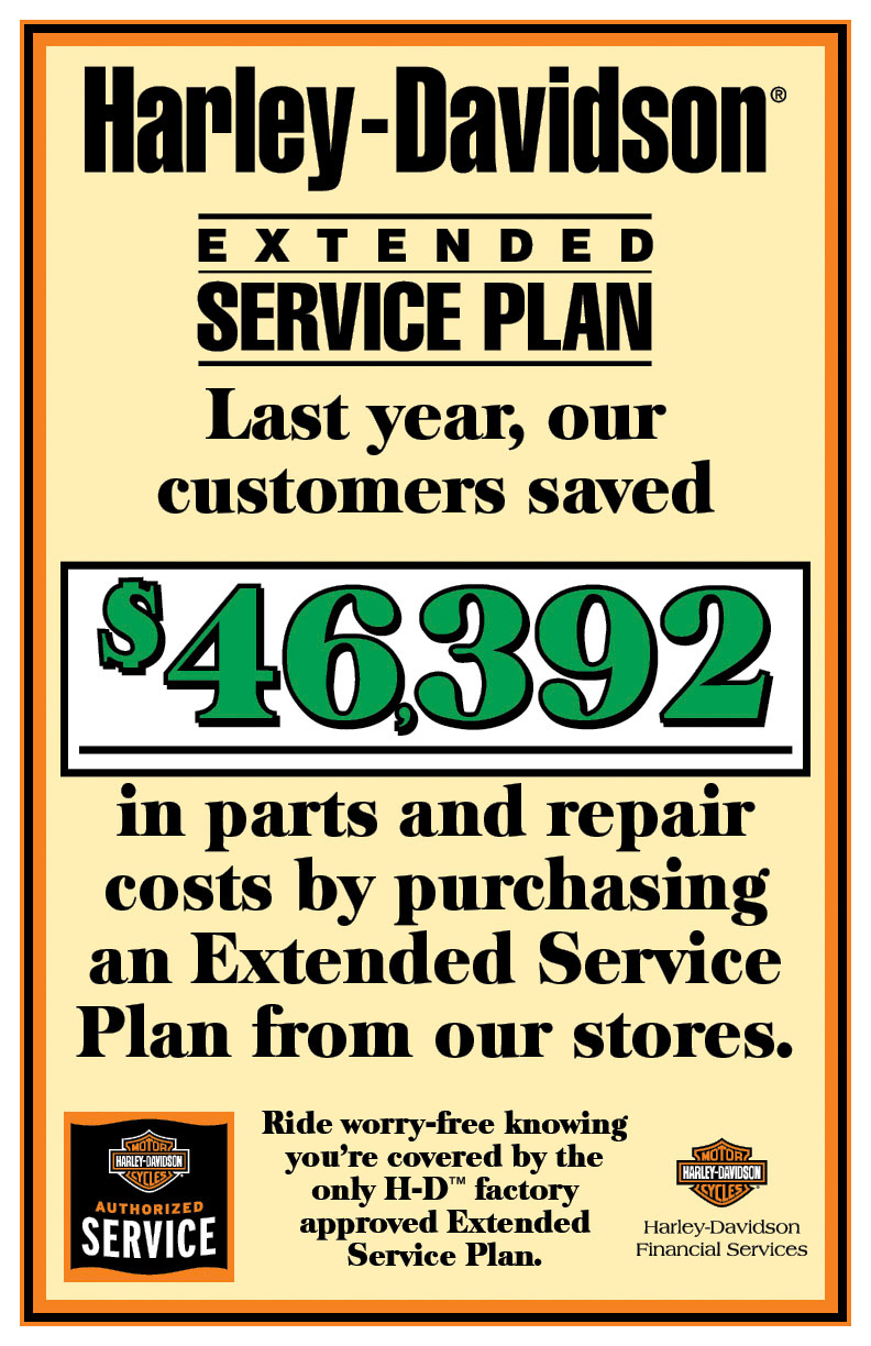 Harley-Davidson Extended Service Plan Savings