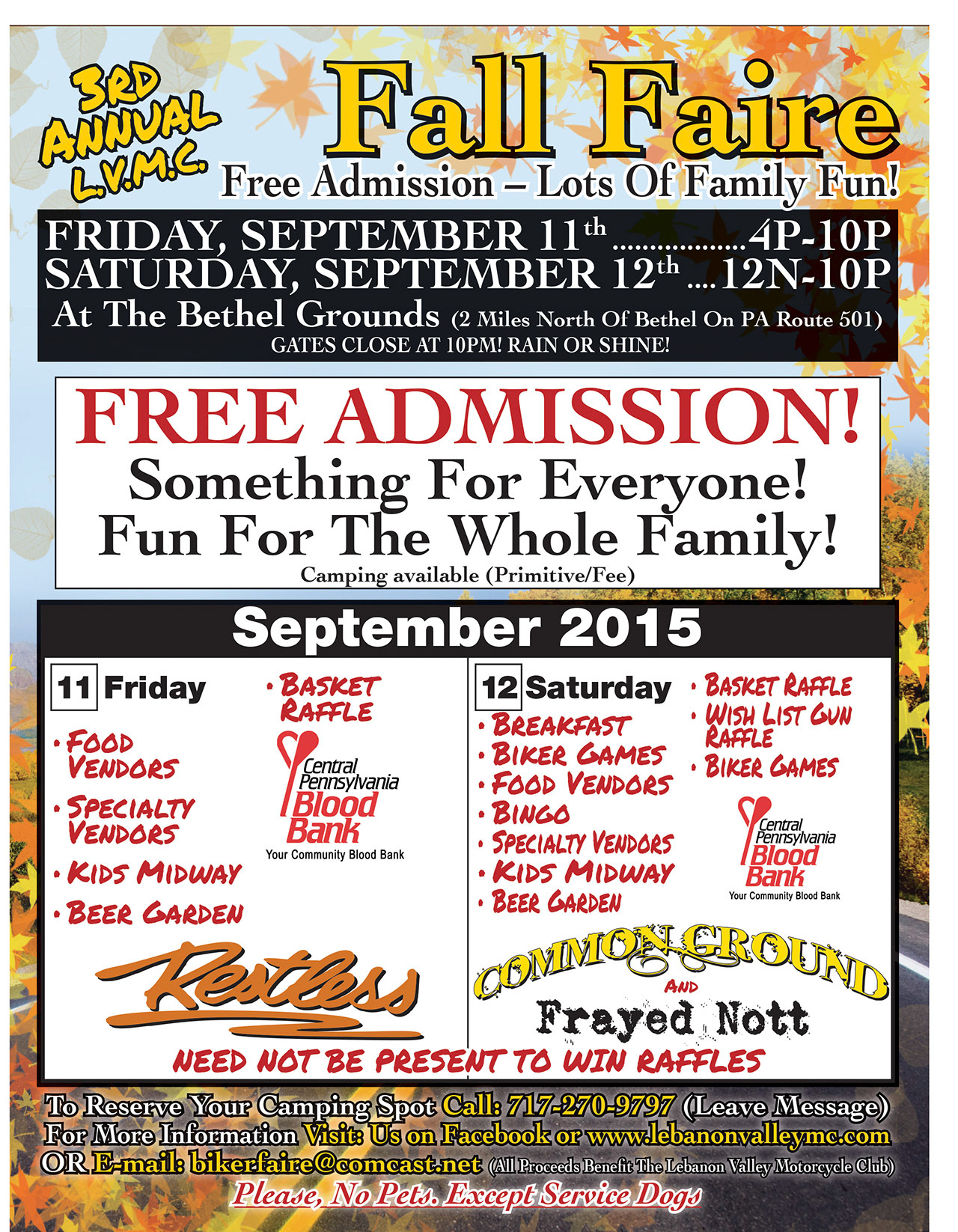 Lebanon Valley Motorcycle Club Fall Faire