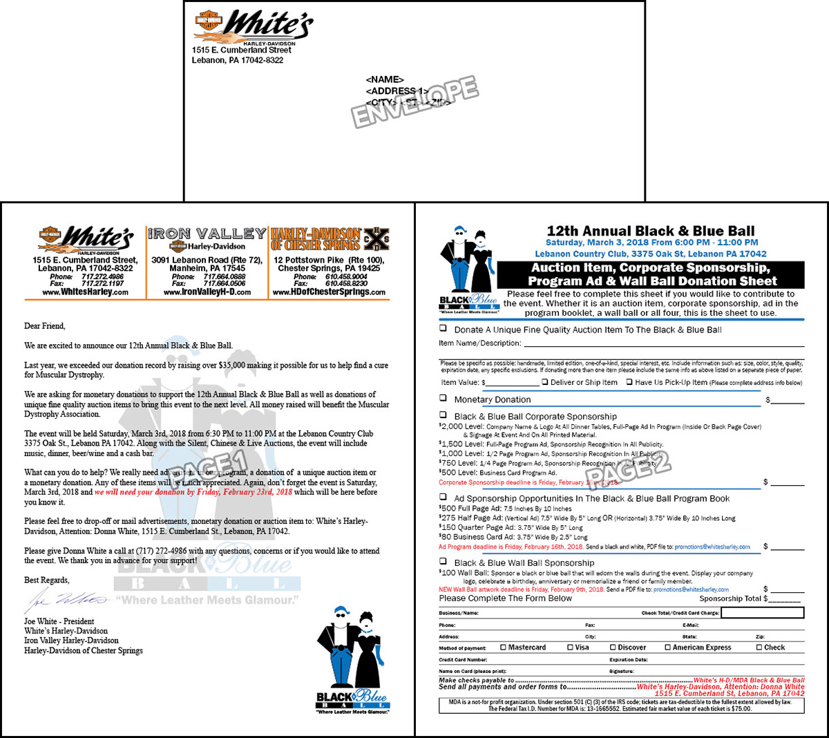 Black & Blue Ball Donation Request Packet