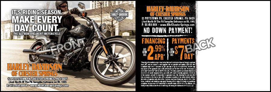H-D of Chester Springs Postcard Mailer