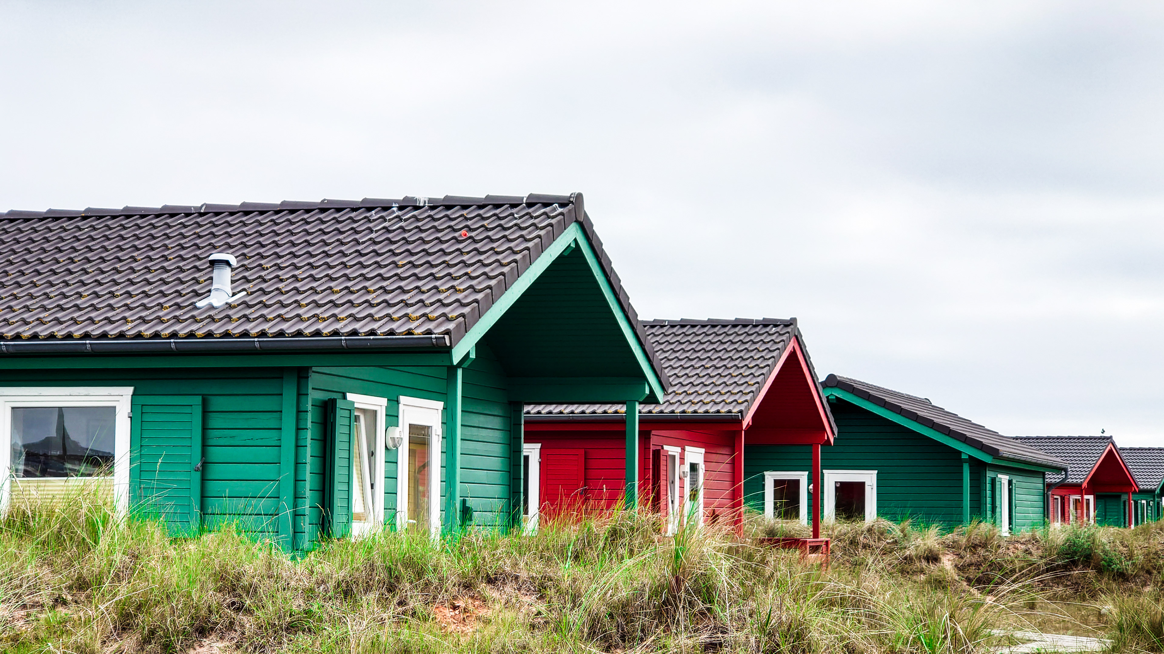 Vakantiehuisjes op het natuureiland Düne